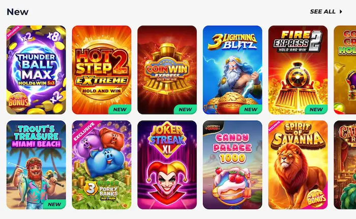 GreatWin Casino games